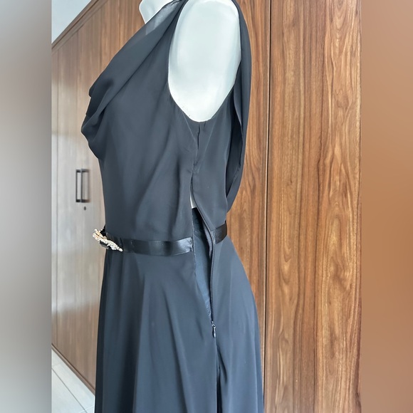 MSK Black Sleeveless Dress Drop Back & Front Size 8 - Picture 8 of 16